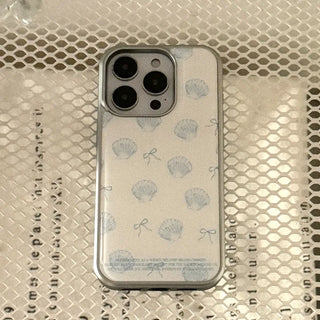 Pearl Shell iPhone 18 Pro MagSafe Silver Bumper Case