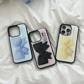 Big Wish Ribbon iPhone 18 MagSafe Black Bumper Case