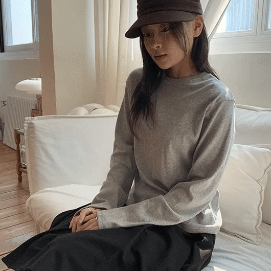 Dold Color Round Long Sleeve Tee