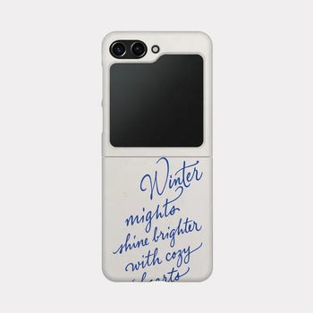 Winter Letter Galaxy Zflip 7 Case Hard Jet