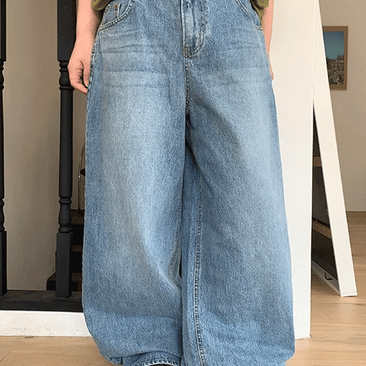 Akal Washed Denim Wide Pants