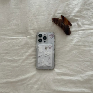 [Support for Abandoned Dogs] Hug Me Dog Pattern MagSafe Transparent Card Wallet Pocket Case