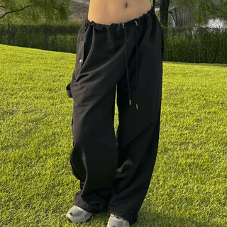 *??????* Hem line track nylon pants