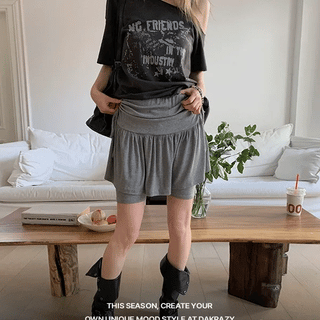 Daily side-shirred pants/skirt