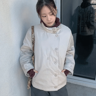Sokan High-Neck Button Quilted Field Jumper