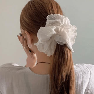 Nino Pleated Square Scrunchie