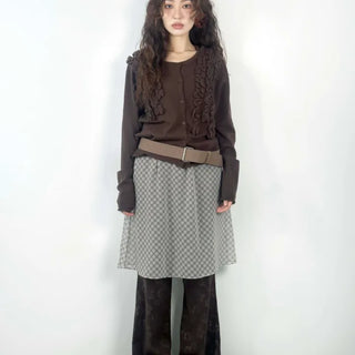 Suede square belt