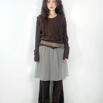 Suede square belt