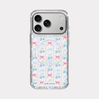 Ribbon Stripe MagSafe Clear Jelly Hard Phone Case for iPhone 17 Pro