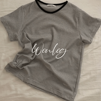 Autumn Striped Short Sleeve Tee