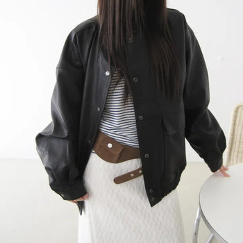 London Loose Leather Jacket