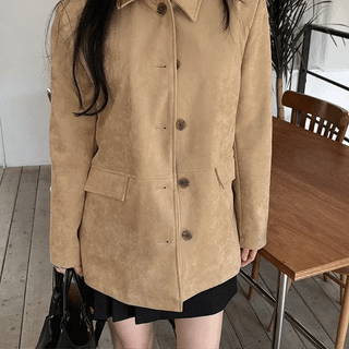 Commis Suede Collar Half Jacket