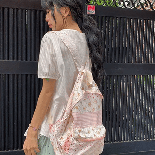 Lua Vintage Flower Patchwork Backpack