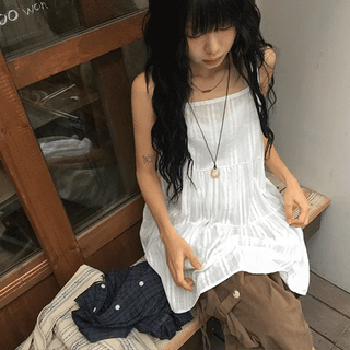 Mameko Lace Sleeveless Layered Dress