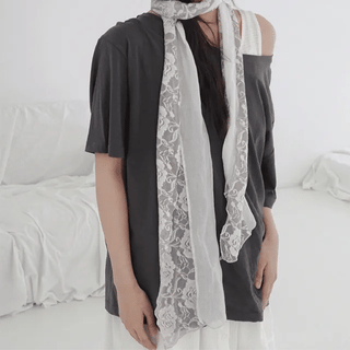 Delona Rose Lace Long Scarf