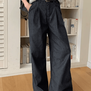 Viev NonFaded Raw TwoPintuck Wide Denim