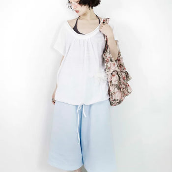 Curved Bermuda Pants