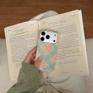 Misty Check MagSafe Card Phone Case for iPhone 17 Pro Hard