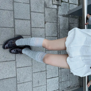 Lace knee socks