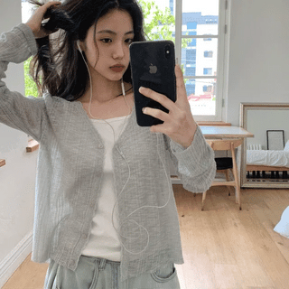 Sund'A Frill Lace V-Neck Cardigan
