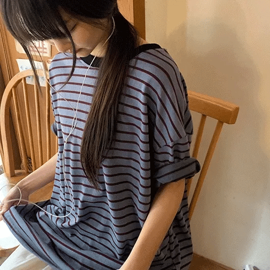 Canich Stripe Color Block Short Sleeve Tee