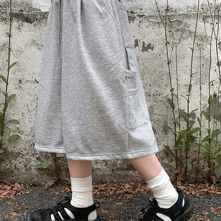 Halekko Color Carpenter Elastic Bermuda Shorts