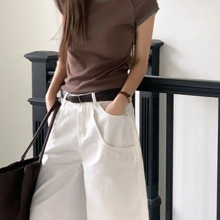 Cheers Cotton Pintuck Half Pants