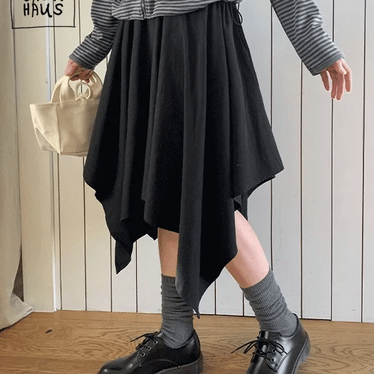 Broa Asymmetrical Layered Midi Skirt