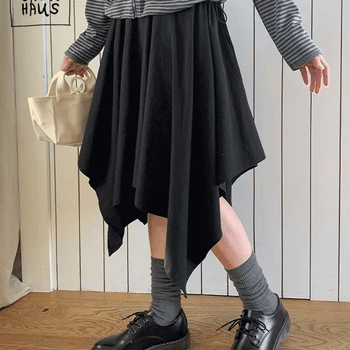 Broa Asymmetrical Layered Midi Skirt