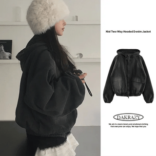 Niel Two-Way Hooded Denim Jumper