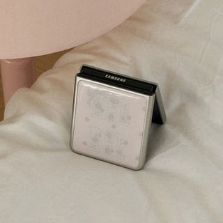 [mm] Rosy Lace Galaxy Zflip Fold 8 Epoxy Silver Bumper Case