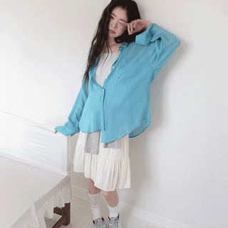 Bruy Frill Midi Banding Skirt