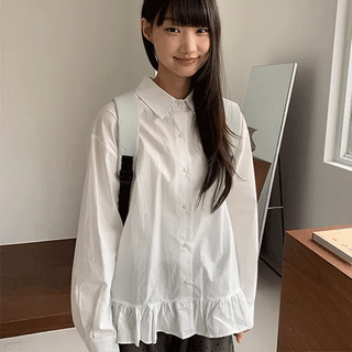 Dilmeka Frill Long Sleeve Shirt Blouse