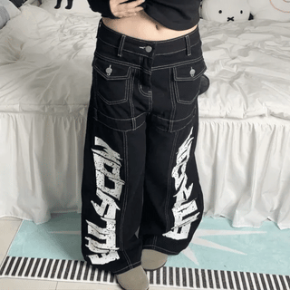 D-ring Back Lettering Cargo Pants
