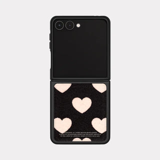 Terry Heart Galaxy Z-Flip Fold 8 MagSafe Black Bumper Case