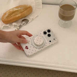 Heart Pin Dot iPhone MagSafe Grip Talk Holder Epoxy