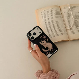 Velvet Kitten MagSafe Card Phone Case for iPhone 17 Pro Hard