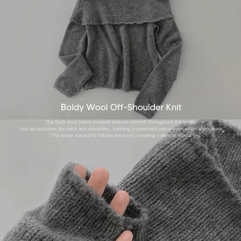 Boldy Wool Off-Shoulder Knit