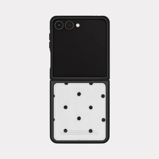 Cotton Dot Galaxy Z-Flip Fold 8 MagSafe Black Bumper Case