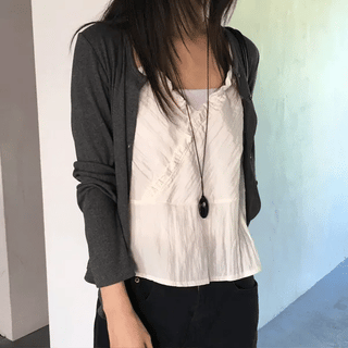Pinch Frill Bustier Sleeveless