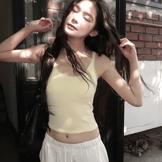 Darely Layered Crop Lace Sleeveless Top