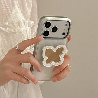 [SET] Ribbon Parade Silver Epoxy Bumper Case + Mirror Smart Talk