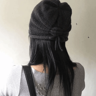 knit shirring beanie