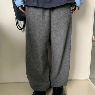 Bigel Fleece-Lined Training Wide Elastic Pants