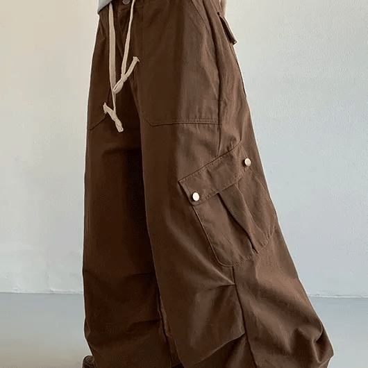 Ojichi Parachute Wide Cargo Pants