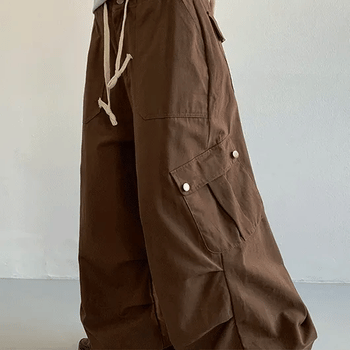 Ojichi Parachute Wide Cargo Pants