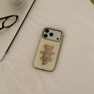 Hula Bear iPhone 18 Pro Galaxy MagSafe Silver Bumper Case