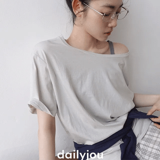 Yumer Oversized Soft Cotton Round Neck Short Sleeve T-shirt
