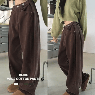 Belly Bijou Wide Cotton Pants