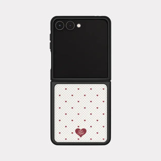 Heart Pin Dot Galaxy Zflip Fold 8 MagSafe Black Bumper Case